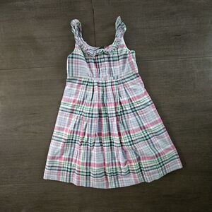 POLO Ralph Lauren Toddler Girls Size 6x Sleeveless Pink Plaid Cotton Sun Dress